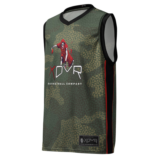 Soldier Green Camo Basketball Jersey