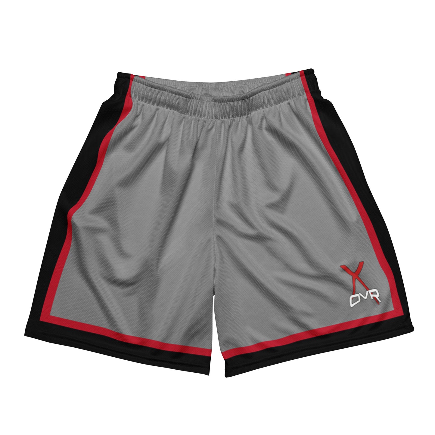 X'd up mesh shorts - Grey/Red