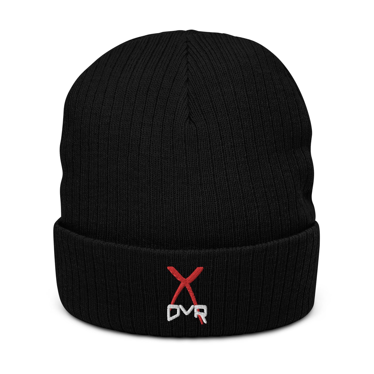 X'd up knit beanie - Black